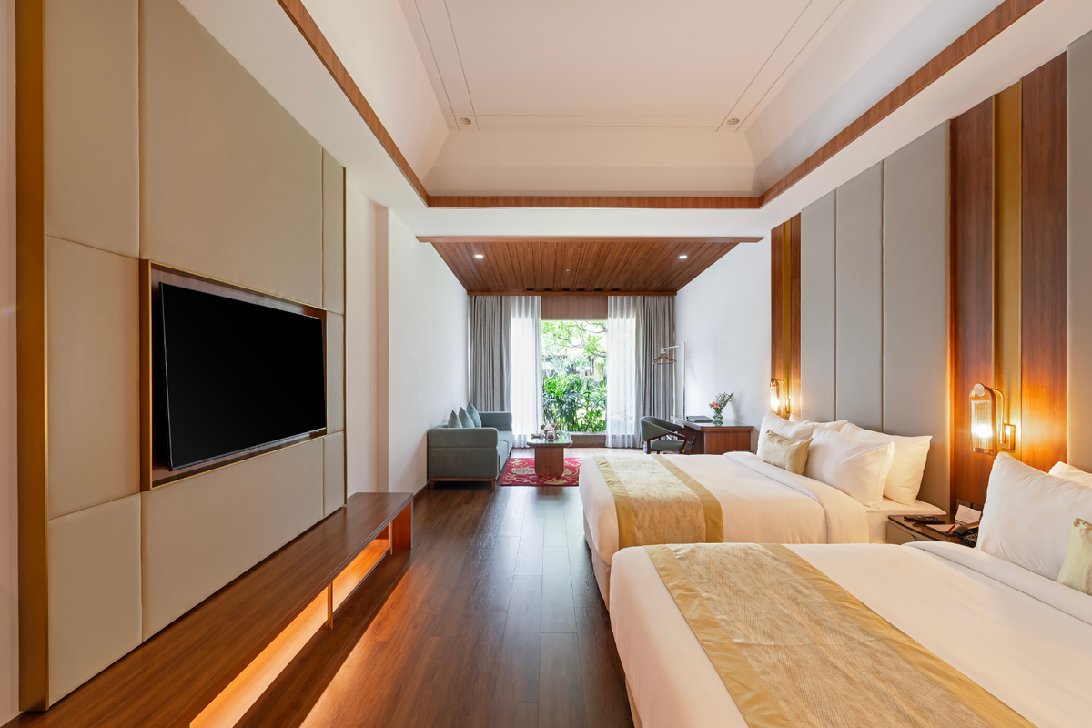 Quad Room with two queen-size beds at City Park Green Resort, New Delhi