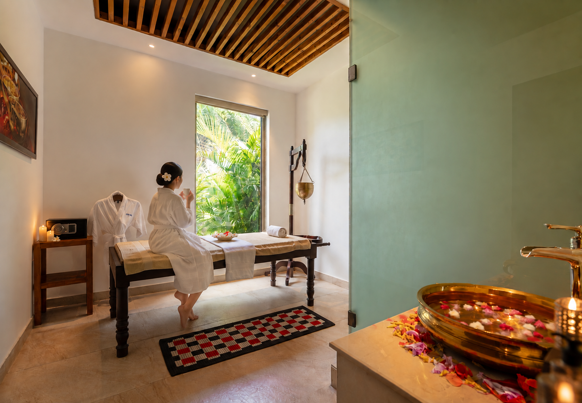 Spa relaxation area at City Park Green Resort, New Delhi