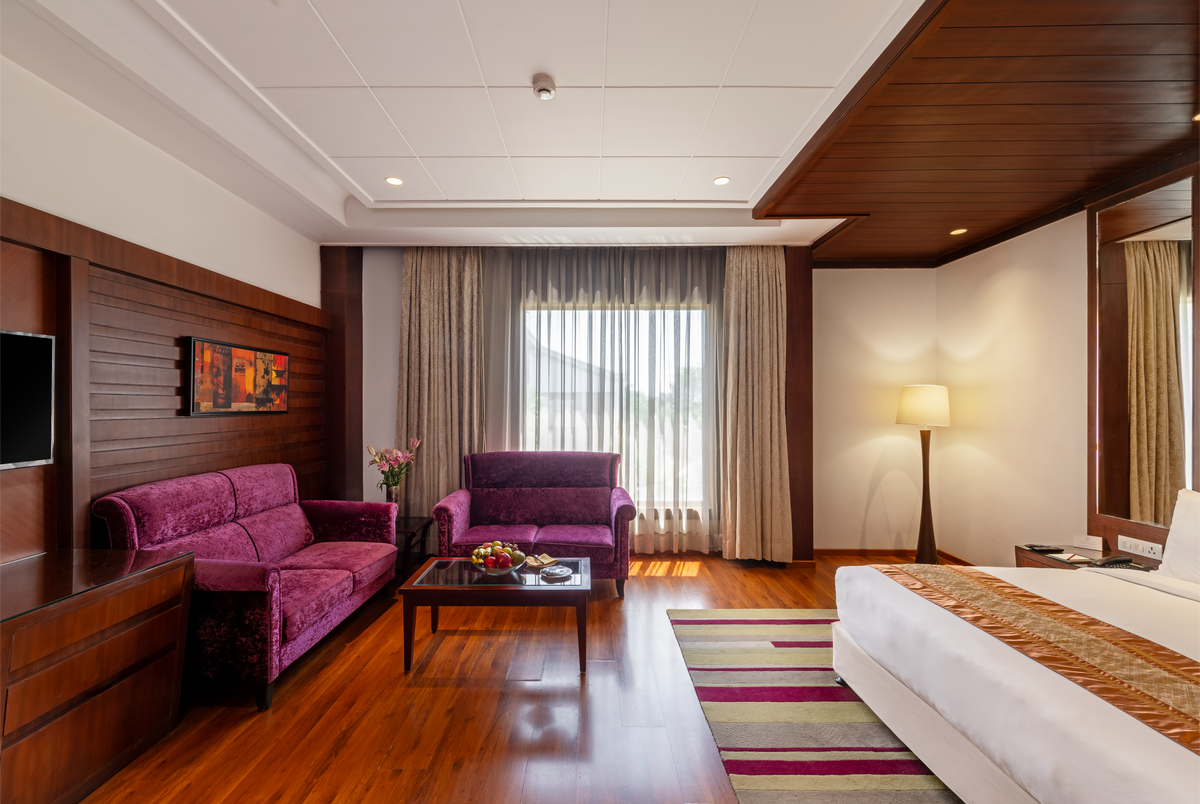 Junior Suite sitting area at City Park Green Resort, New Delhi