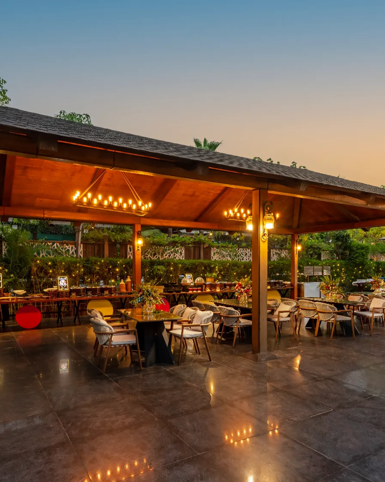 Dining space at City Park Green Resort, New Delhi